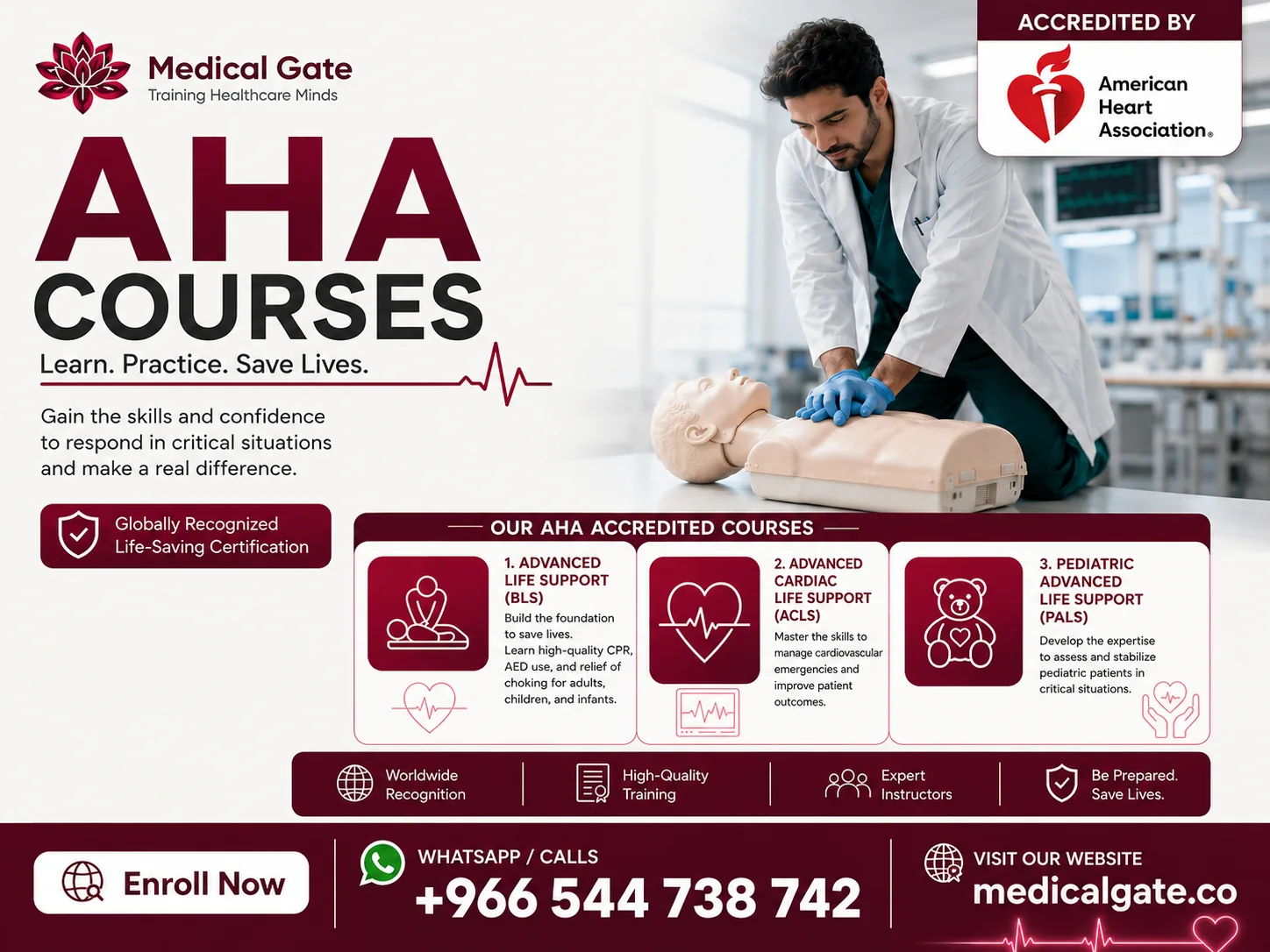 AHA courses course poster