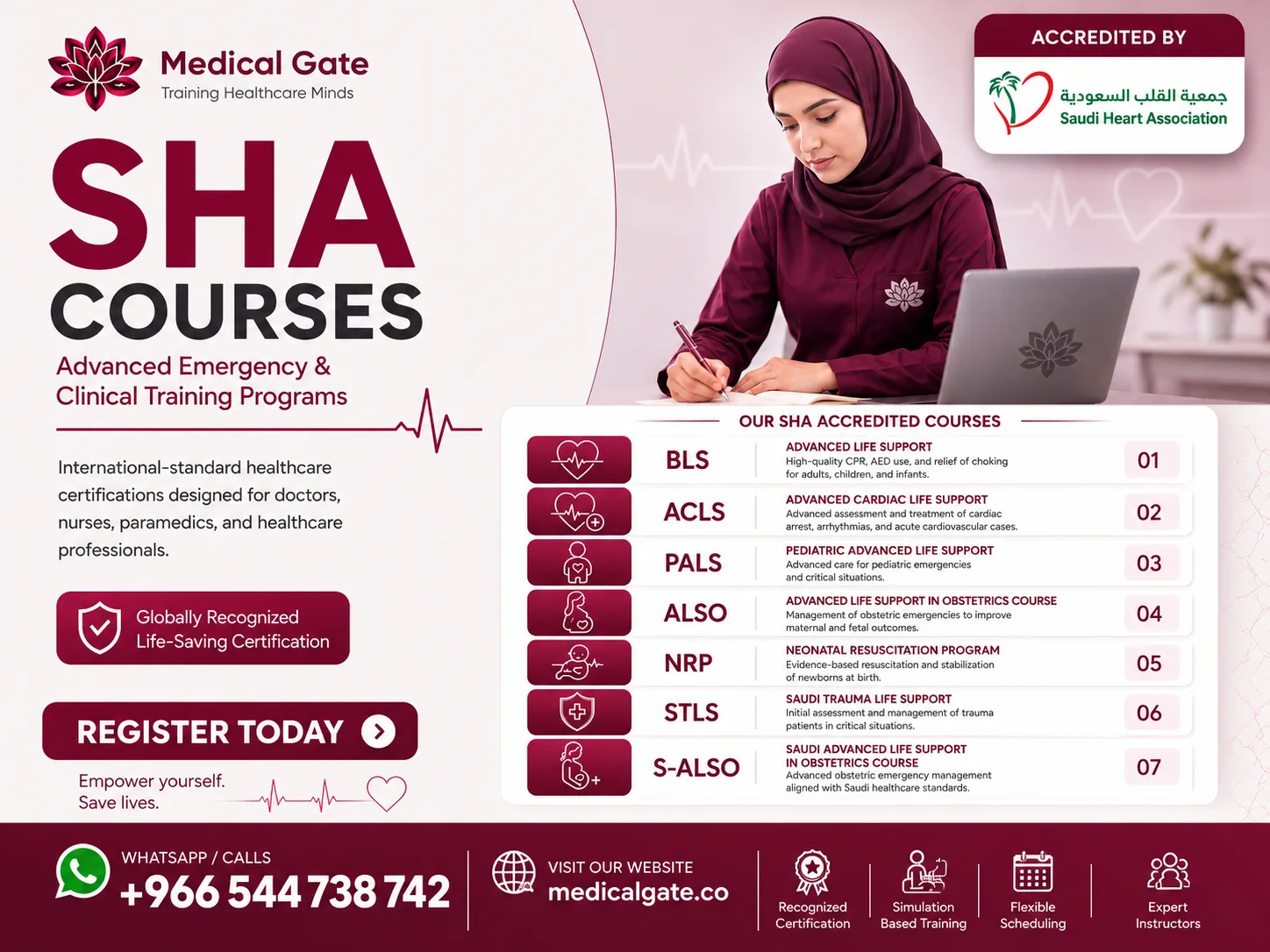 SHA courses course poster